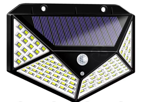 Luminária Solar de Parede 100 LEDs com Sensor de Movimento