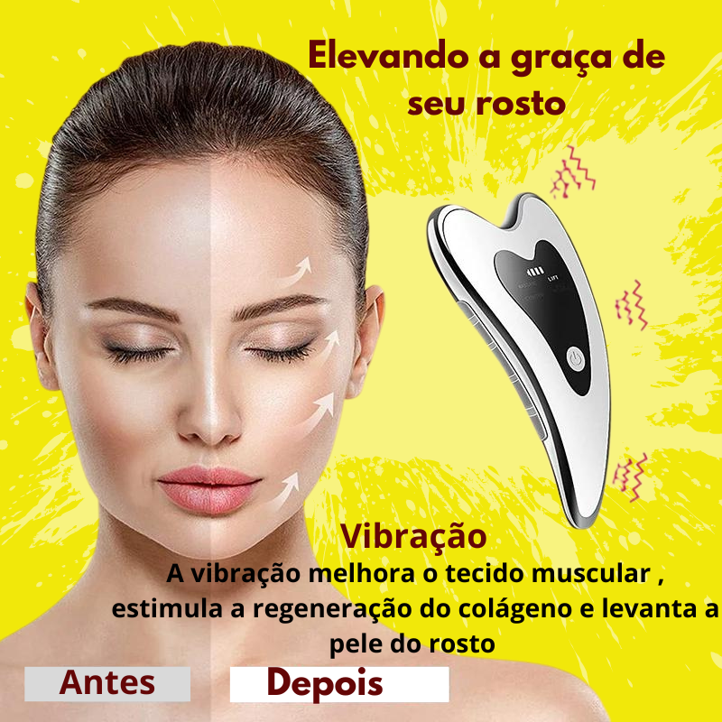 Massageador Facial Elétrico Windaily 4 em 1 - Anti-Rugas, raspagem facial, lifting facial e Redução de Papada