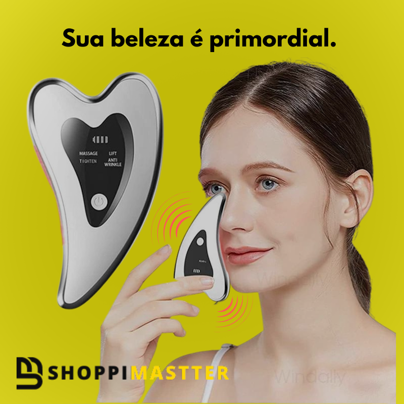 Massageador Facial Elétrico Windaily 4 em 1 - Anti-Rugas, raspagem facial, lifting facial e Redução de Papada